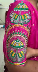 NR482P - Pink Colour Computer Multi Work Blouse