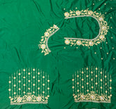 NR404G -Green Colour Computer Work Blouse