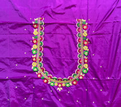 NR468PR -Purple Colour Computer Multi Work Blouse