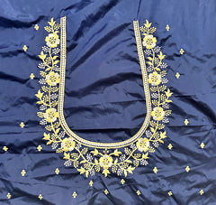 NR400NB -Navy Blue Colour Computer Work Blouse