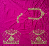 NR851P - Pink Colour Computer Maggam Work Blouse