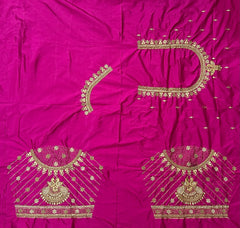 NR851P - Pink Colour Computer Maggam Work Blouse