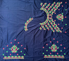 NR484NB -Navy Blue Colour Computer Multi Work Blouse