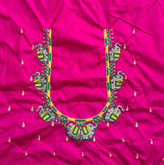 NR482P - Pink Colour Computer Multi Work Blouse