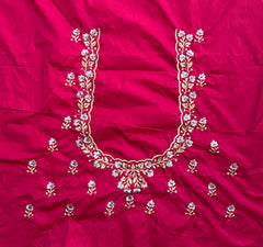 NR402TP -Tomato Pink Colour Computer Work Blouse