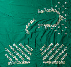 NR402G - Green Colour Computer Work Blouse