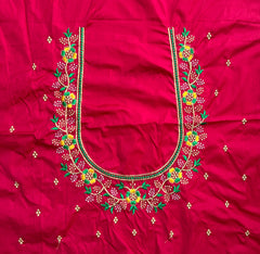 NR495TP- Tomato Pink Colour Computer Multi Work Blouse