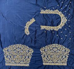 NR1300NB -Navy Blue Colour Computer Maggam Work Blouse