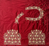 NR400M -Maroon Colour Computer Work Blouse