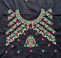 NR484BL -Black Colour Computer Multi Work Blouse