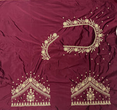 NR409M -Maroon Colour Computer Work Blouse