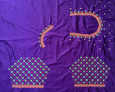 NR499V- Violet Colour Computer Multi Work Blouse