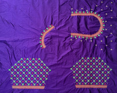 NR499V- Violet Colour Computer Multi Work Blouse