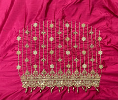 NR929TP- Tomato Pink Colour Computer Maggam Work Blouse