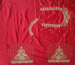 NR395R -Red Colour Computer Work Blouse