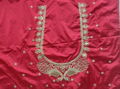 NR395R -Red Colour Computer Work Blouse