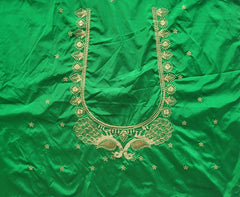 NR395G -Green Colour Computer Work Blouse