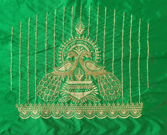 NR395G -Green Colour Computer Work Blouse