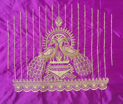 NR395PR -Purple Colour Computer Work Blouse