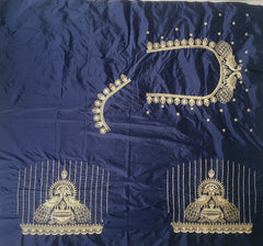 NR395NB -Navy Blue Colour Computer Work Blouse