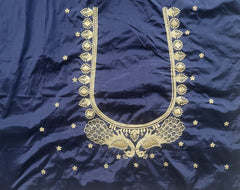 NR395NB -Navy Blue Colour Computer Work Blouse