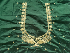 NR395BG -Bottle Green Colour Computer Work Blouse