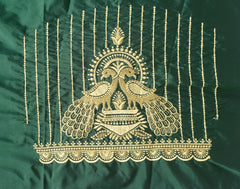 NR395BG -Bottle Green Colour Computer Work Blouse