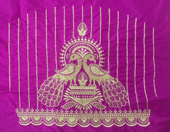 NR395MP -Magenta Pink Colour Computer Work Blouse