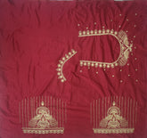 NR395M -Maroon Colour Computer Work Blouse