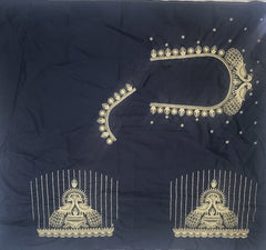 NR395BL -Black Colour Computer Work Blouse