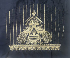 NR395BL -Black Colour Computer Work Blouse