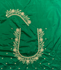 NR409G -Green Colour Computer Work Blouse