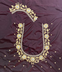 NR404CF -Coffee Colour Computer Work Blouse