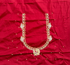 NR397M - Maroon Colour Computer Work Blouse