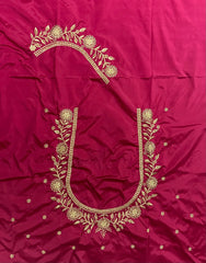 NR409TP -Tomato Pink Colour Computer Work Blouse