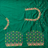 NR449BG - Bottle Green Colour Computer Multi Work Blouse