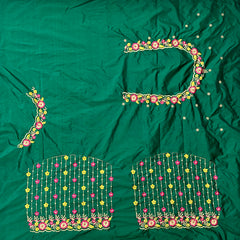 NR449BG - Bottle Green Colour Computer Multi Work Blouse