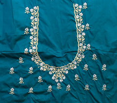 NR402RG -Rama Green Colour Computer Work Blouse