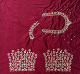 NR410M -Maroon Colour Computer Work Blouse