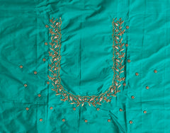 NR928SG -Sea Green Colour Maggam Work Blouse