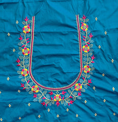 NR495RG- Rama Green Colour Computer Multi Work Blouse