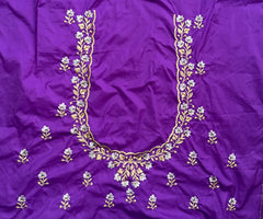 NR402PR -Purple Colour Computer Work Blouse