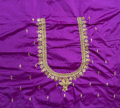 NR851PR - Purple Colour Computer Maggam Work Blouse