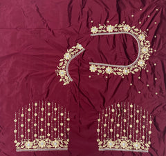 NR404M -Maroon Colour Computer Work Blouse