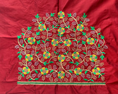 NR495MR -Maroon Colour Computer Multi Work Blouse