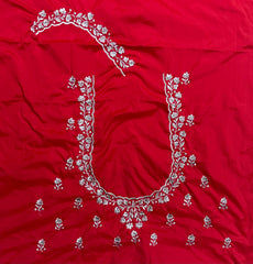 NR401R -Red Colour Computer Work Blouse