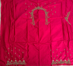 NR896TP -Tomato Pink Colour Maggam Work Blouse