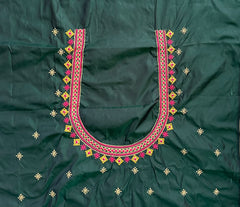 NR499BG- Bottle Green Colour Computer Multi Work Blouse