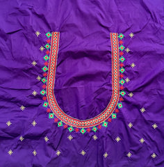 NR499V- Violet Colour Computer Multi Work Blouse