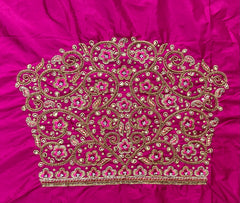 NR1300P -Pink Colour Computer Maggam Work Blouse